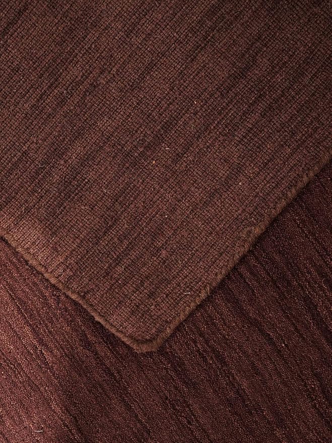 Hand Knotted Loom Wool ECO-Friendly Area Rugs - 4'x6', Rectangle, Purple Color, Solid Plain Design, High Pile Handmade Anti Skid Area Rugs for Living Room, Bed Room (L00111)