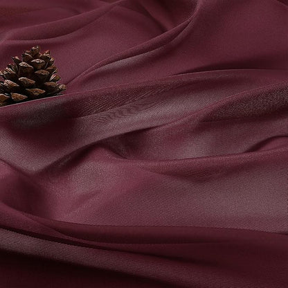 OVZME Burgundy Bedroom Curtains 96 Length for Farmhouse, 59 Inch Extra Wide Light Filtering Voile Drapes Light Airy Window Decor for Patio Door Living Room Bedroom Dining, 59Wx96L Inches