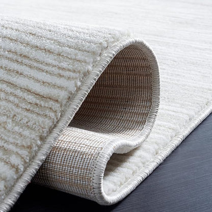SAFAVIEH Area Rug 4x6 - Vision Collection - Ivory, Modern Ombre Design, Non-Shedding & Easy to Clean, Ideal for Living Room, Bedroom, Dining Space (VSN606J)