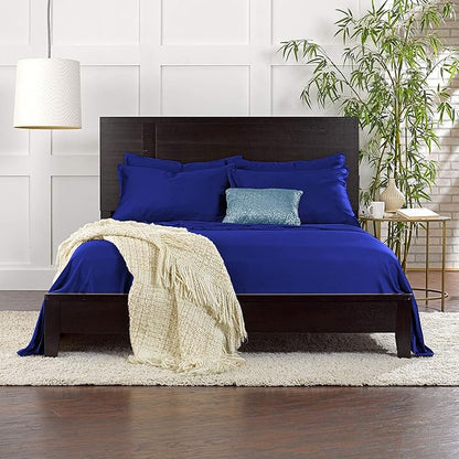Pure Bamboo Twin Sheets, Genuine 100% Organic Viscose Derived from Bamboo Bed Sheet Set, Luxuriously Soft & Cooling, Double Stitching, 2 Year Quality Promise (Twin, Cobalt Blue)