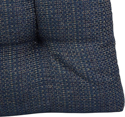 Klear Vu Gripper Overstuffed Universal Non-Slip Dining Chair Cushions for Kitchen Decor or Office Use, U-Shaped Skid-Proof Seat Pad, 17x17 Inches, 2 Count (Pack of 1), Honeycomb Navy