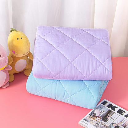 NTBAY Down Alternative Toddler Comforter, Lightweight and Warm Solid Color Baby Crib Quilted Blanket, 39x47 inches, Light Purple