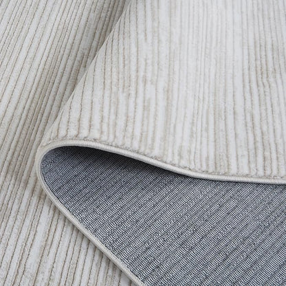 SAFAVIEH Vision Collection Area Rug - 5' Square, Ivory, Modern Ombre Design, Non-Shedding & Easy to Clean, Ideal for Living Room, Bedroom, Dining Space (VSN606J)