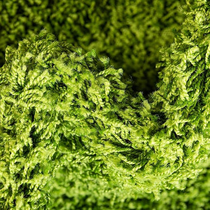 Unique Loom Solid Shag Collection Area Rug (2' 7" x 10' Runner Grass Green)