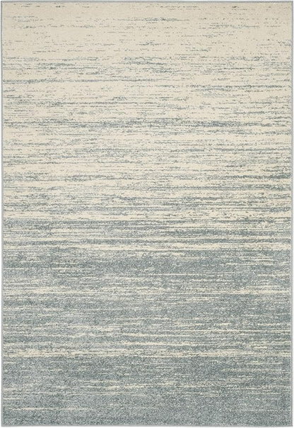 SAFAVIEH Area Rug 4x6 - Adirondack Collection - Slate & Cream, Modern Ombre Design, Non Shedding & Easy to Clean, Ideal for Living Room, Bedroom, Office, Dining Space (ADR113T)