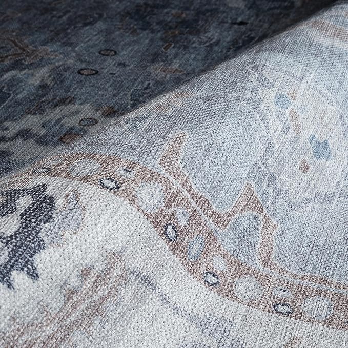Fame Rugs Gray Modern Oushak Rug 10x13, Vintage Turkish Colorful Oriental Washable Antique Inspired Oversize Area Rugs, Luxury Living Room Bedroom (Gbeige, 10' x 13')