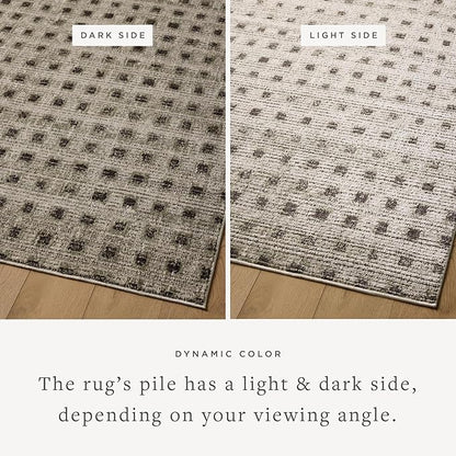 Loloi Jeremiah Brent Bleecker Collection BLE-06 Silver/Charcoal 5'-3" x 7'-6" Area Rug