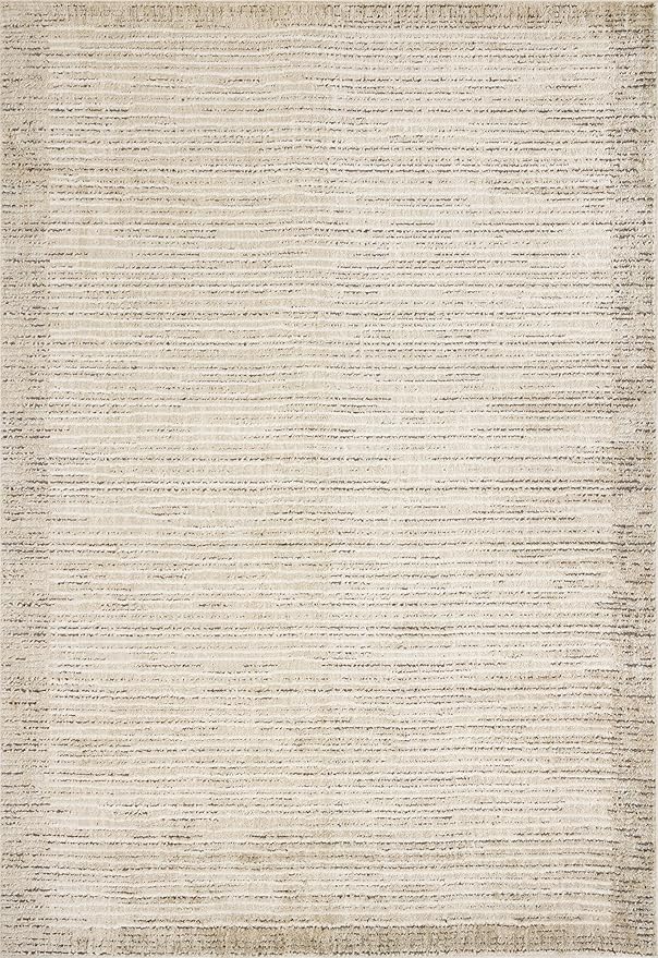 Loloi Jeremiah Brent Bleecker Collection BLE-02 Sand/Charcoal 4'-0" x 6'-0" Accent Rug