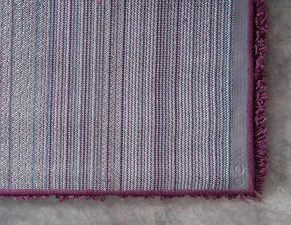 Unique Loom Solid Shag Collection Area Rug (8' x 10' Rectangle Eggplant Purple)