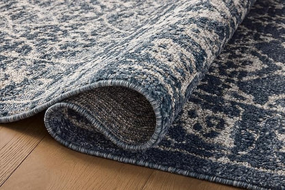 Loloi Magnolia Home by Joanna Gaines Gigi Collection GIG-02 Navy/Stone 6'-7" x 9'-2" Area Rug