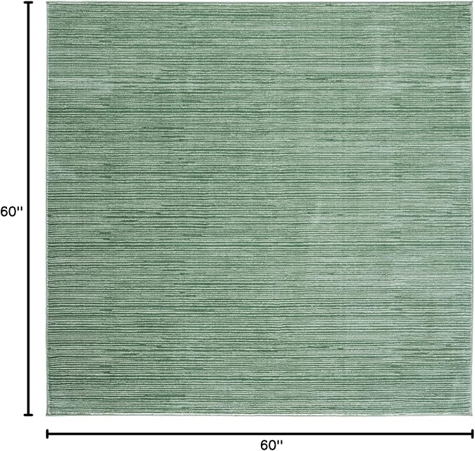 SAFAVIEH Vision Collection Area Rug - 5' Square, Light Green, Modern Ombre Design, Non-Shedding & Easy to Clean, Ideal for Living Room, Bedroom, Dining Space (VSN606X)