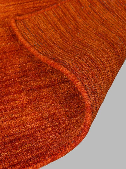 Hand Knotted Loom Wool ECO-Friendly Area Rugs - 10'x13', Rectangle, Light Red Color, Solid Plain Design, High Pile Thick Handmade Anti Skid Rugs for Living Room (L00111)