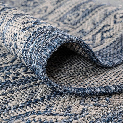 Keen Home Design Terrace Outdoor Area Rug - 8x10 Washable Indoor/Outdoor Rug for Patio, Kitchen, Balcony, Beach, Garden, Deck and Porch, Size: 7'7"x10'