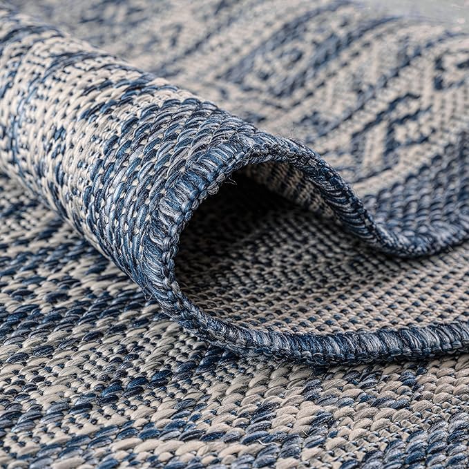 Keen Home Design Terrace Outdoor Area Rug - 10x14 Washable Indoor/Outdoor Rug for Patio, Kitchen, Balcony, Beach, Garden, Deck and Porch, Size: 10'x14'
