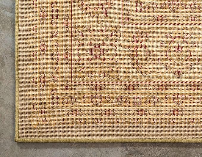 Unique Loom Voyage Collection Traditional Oriental Classic Intricate Design Area Rug (7' 0 x 10' 0 Rectangular, Green/Ivory)