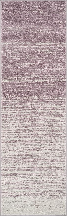 SAFAVIEH Adirondack Collection Runner Rug - 2'6" x 8', Cream & Purple, Modern Ombre Design, Non Shedding & Easy to Clean, Ideal for Hallway, Foyer, Kitchen, Entryway, Bedroom (ADR113L)