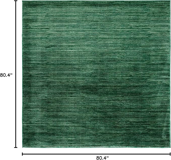 SAFAVIEH Vision Collection Area Rug - 6'7" Square, Dark Green, Modern Ombre Design, Non-Shedding & Easy to Clean, Ideal for Living Room, Bedroom, Dining Space (VSN606Y)