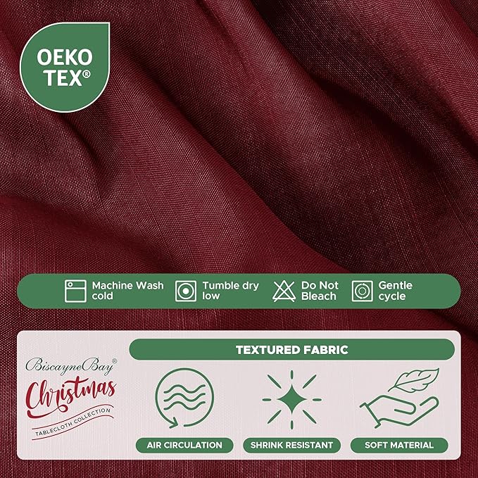 Biscaynebay Wrap Around Bed Skirts for Queen Beds 17" Long Drop, Burgundy Adjustable Elastic Dust Ruffles Easy Fit Wrinkle & Fade Resistant Silky Luxurious Fabric Solid Machine Washable