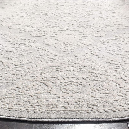 SAFAVIEH Reflection Collection Runner Rug - 2'3" x 12', Light Grey & Cream, Non-Shedding & Easy Cleaning, Ideal for Living Room, Bedroom (RFT668G)