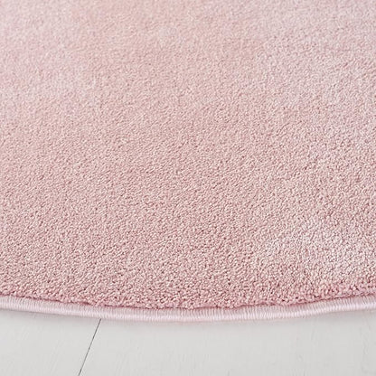 SAFAVIEH Pattern and Solid Collection 6'7" Round Pink PNS320 Non-Shedding Area Rug