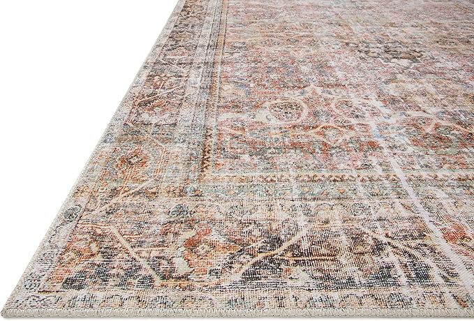 Loloi Adrian Collection ADR-05 Sunset/Charcoal 8'-6" x 11'-6", .19" Thick Area Rug
