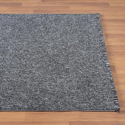 LUXE WEAVERS Solid Machine Woven Smoke 6x9 Area Rug, Indoor Stain-Resistant Carpet