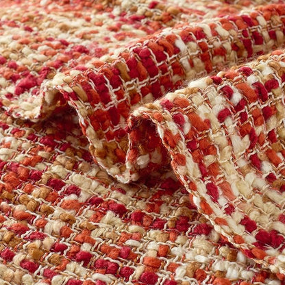 Multi-Color Dark Red Cable Knitted Throw Blanket for Couch,60"X80" Boho Style Textured Blankets for Home Decor,Super Soft Warm Cozy Chunky Knit Blanket with Decorative Tassels for Bed