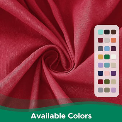 Biscaynebay Wrap Around Bed Skirts for King & Cal King Beds 18" Drop, Red Adjustable Elastic Dust Ruffles Easy Fit Wrinkle Resistant Silky Luxurious Fabric Machine Washable
