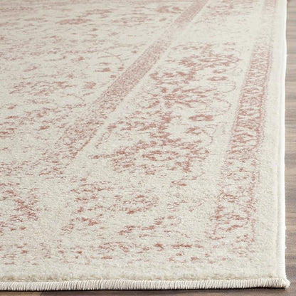 SAFAVIEH Area Rug 8x10 - Adirondack Collection - Large - Ivory & Rose, Distressed Vintage Floral Design, Non-Shedding & Easy Cleaning, Ideal for Living Room, Bedroom, Dining Space (ADR109H)