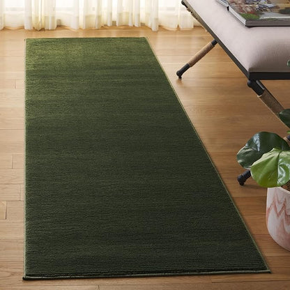 SAFAVIEH Revive Collection Area Rug - 2' x 14' Runner, Green, Non-Shedding & Easy Cleaning, Ideal for Living Room, Bedroom, Dining Space (REV102Y)