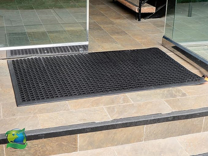 Envelor 2-Pack Anti Fatigue Rubber Floor Mat Non-Slip Restaurant Mats Floors Bar Drainage Doormat Door Mat Utility Garage Home Anti Slip Entrymat 36 x 60 Inches