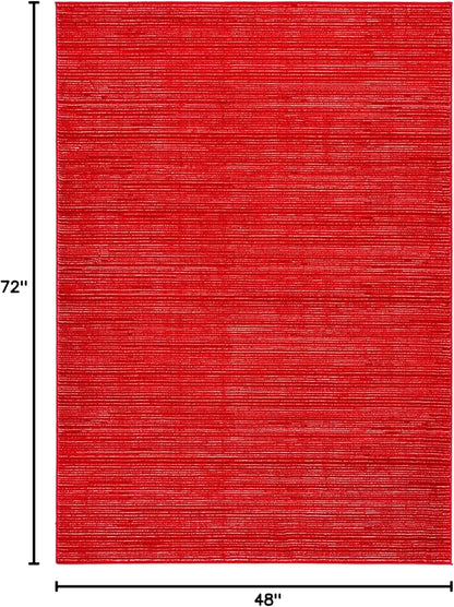 SAFAVIEH Area Rug 4x6 - Vision Collection - Red, Modern Ombre Design, Non-Shedding & Easy to Clean, Ideal for Living Room, Bedroom, Dining Space (VSN606Q)