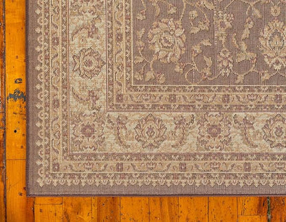 Unique Loom Voyage Collection Traditional Oriental Classic Intricate Design Area Rug (2' 7 x 10' 0 Runner, Brown/Ivory)