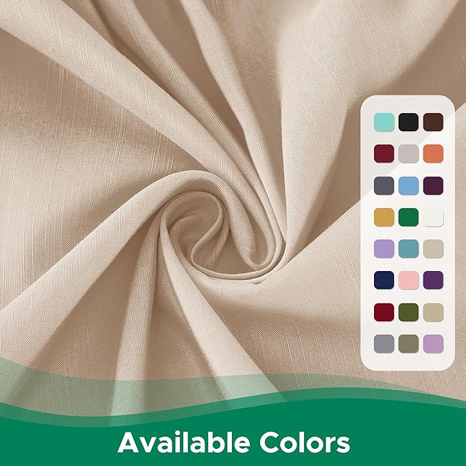 Biscaynebay Wrap Around Bed Skirts for Queen Beds 19" Long Drop, Sand Adjustable Elastic Dust Ruffles Easy Fit Wrinkle Resistant Silky Luxurious Fabric Machine Washable