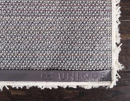 Unique Loom Solid Shag Collection Area Rug (2' 7" x 19' 8" Runner, Pure Ivory)