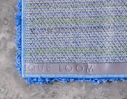 Unique Loom Solid Shag Collection Area Rug (5' 1" x 8' Rectangle, Periwinkle Blue)