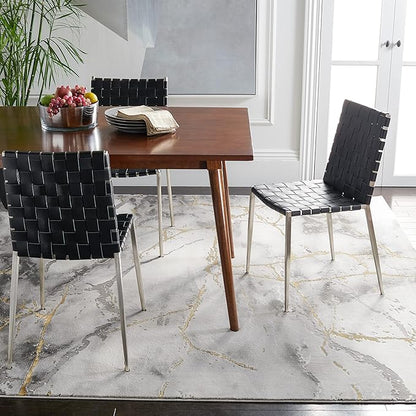 SAFAVIEH Craft Collection Area Rug - 9' x 12', Grey & Gold, Modern Abstract Design, Non-Shedding & Easy Care, Ideal for High Traffic Areas in Living Room, Bedroom (CFT877F)