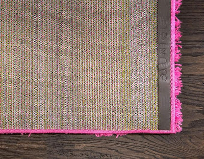 Unique Loom Solid Shag Collection Area Rug (2' 6" x 19' 8" Runner, Taffy Pink)