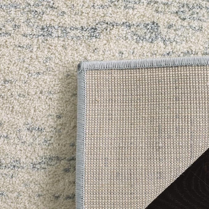 SAFAVIEH Adirondack Collection Area Rug - 6' Square, Slate & Cream, Modern Ombre Design, Non Shedding & Easy to Clean, Ideal for Living Room, Bedroom, Office, Dining Space (ADR113T)