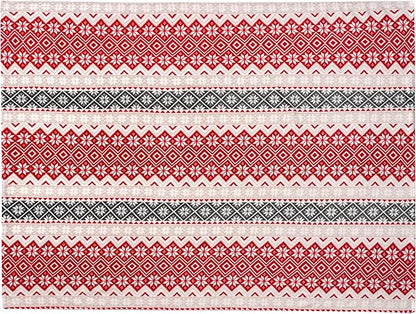 PAVILIA Christmas Throw Blanket | Holiday Christmas Red Fleece Blanket | Soft, Plush, Warm Winter Cabin Throw, 60x80 (Red Snowflakes)