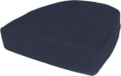 Cushion Source Rounded Back Seat Cushion, 19.5" x 20" x 5" deep Indoor and Outdoor Durable seat Cushion Made with Fade Resistant Sunbrella Fabric, Hidden Zipper, Sunbrella Spectrum Indigo