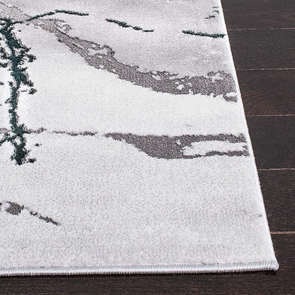 SAFAVIEH Craft Collection Area Rug - 10'6" x 14', Grey & Green, Modern Abstract Design, Non-Shedding & Easy Care, Ideal for High Traffic Areas in Living Room, Bedroom (CFT877Y)