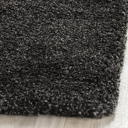 SAFAVIEH Milan Shag Collection Accent Rug - 2' x 4', Dark Grey, Solid Design, Non-Shedding & Easy Care, 2-inch Thick Ideal for High Traffic Areas in Entryway, Living Room, Bedroom (SG180-8484)