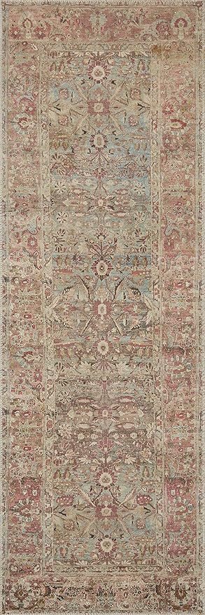 Loloi Adrian Collection ADR-06 Ocean/Clay 3'-6" x 5'-6", .19" Thick Accent Rug