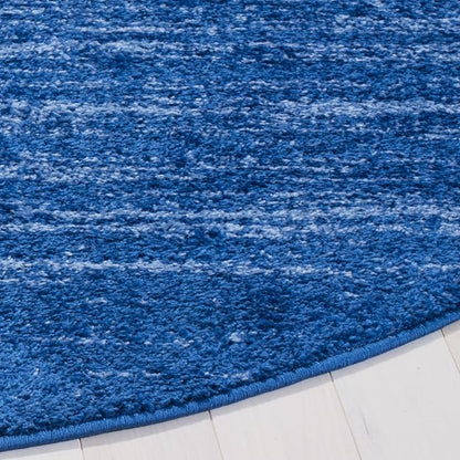 SAFAVIEH Adirondack Collection Area Rug - 10' Round, Light Blue & Dark Blue, Modern Ombre Design, Non Shedding & Easy to Clean, Ideal for Living Room, Bedroom, Office, Dining Space (ADR113F)