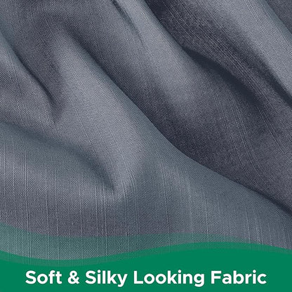 Biscaynebay Wrap Around Bed Skirts for Twin & Twin XL Beds 15" Drop, Dark Grey Adjustable Elastic Dust Ruffles Easy Fit Wrinkle & Fade Resistant Silky Luxurious Fabric Machine Washable