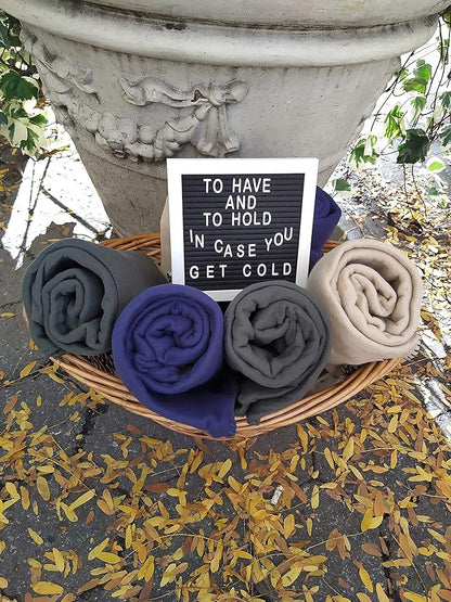 50x60 Throw Blankets, Ultra Soft Hypoallergenic Fleece Fall Throw Blanket for Livingroom, Couch, Chair, Bed, Navy Blue