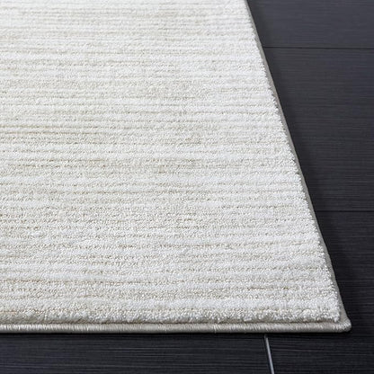 SAFAVIEH Vision Collection Area Rug - 8' Square, Ivory, Modern Ombre Design, Non-Shedding & Easy to Clean, Ideal for Living Room, Bedroom, Dining Space (VSN606J)