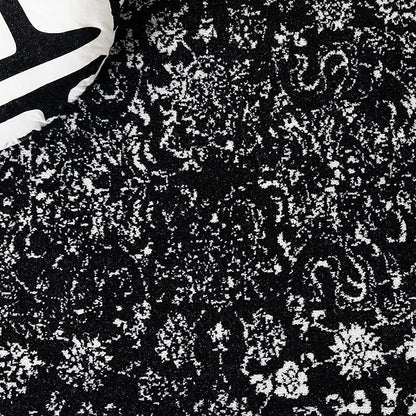 SAFAVIEH Area Rug 10x14 - Adirondack Collection - Large - Black & Ivory, Distressed Vintage Floral Design, Non-Shedding & Easy to Clean, Ideal for Living Room, Bedroom, Dining (ADR109Z)