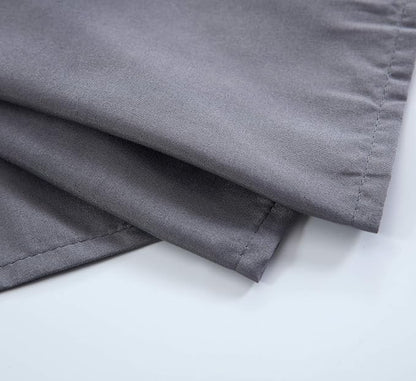 MEILA Wrap Around Bed Skirt Three Fabric Sides Elastic Dust Ruffled 24 Inch Tailored Drop,Easy to Install Fade Resistant-Dark Grey, Twin/Full